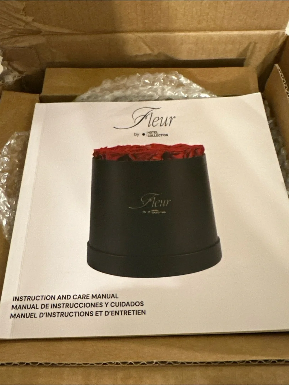 Fleur by Hotel Collection Black Floral Box with Roses